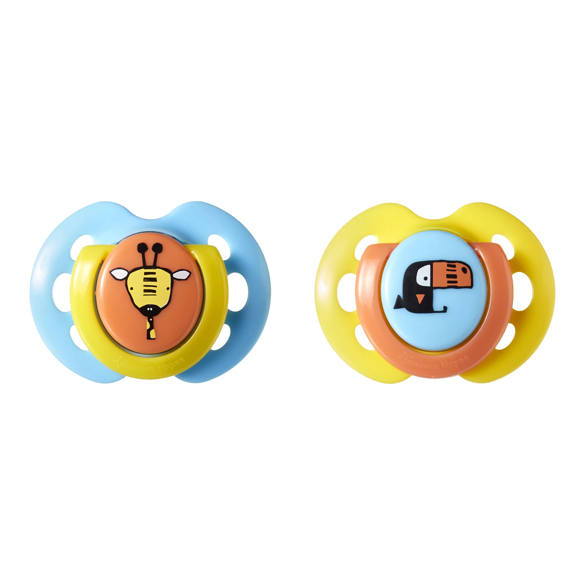 Tommee Tippee Orthodontic Fun Style Soothers Age 0-6m Pack of 2 BPA Free
