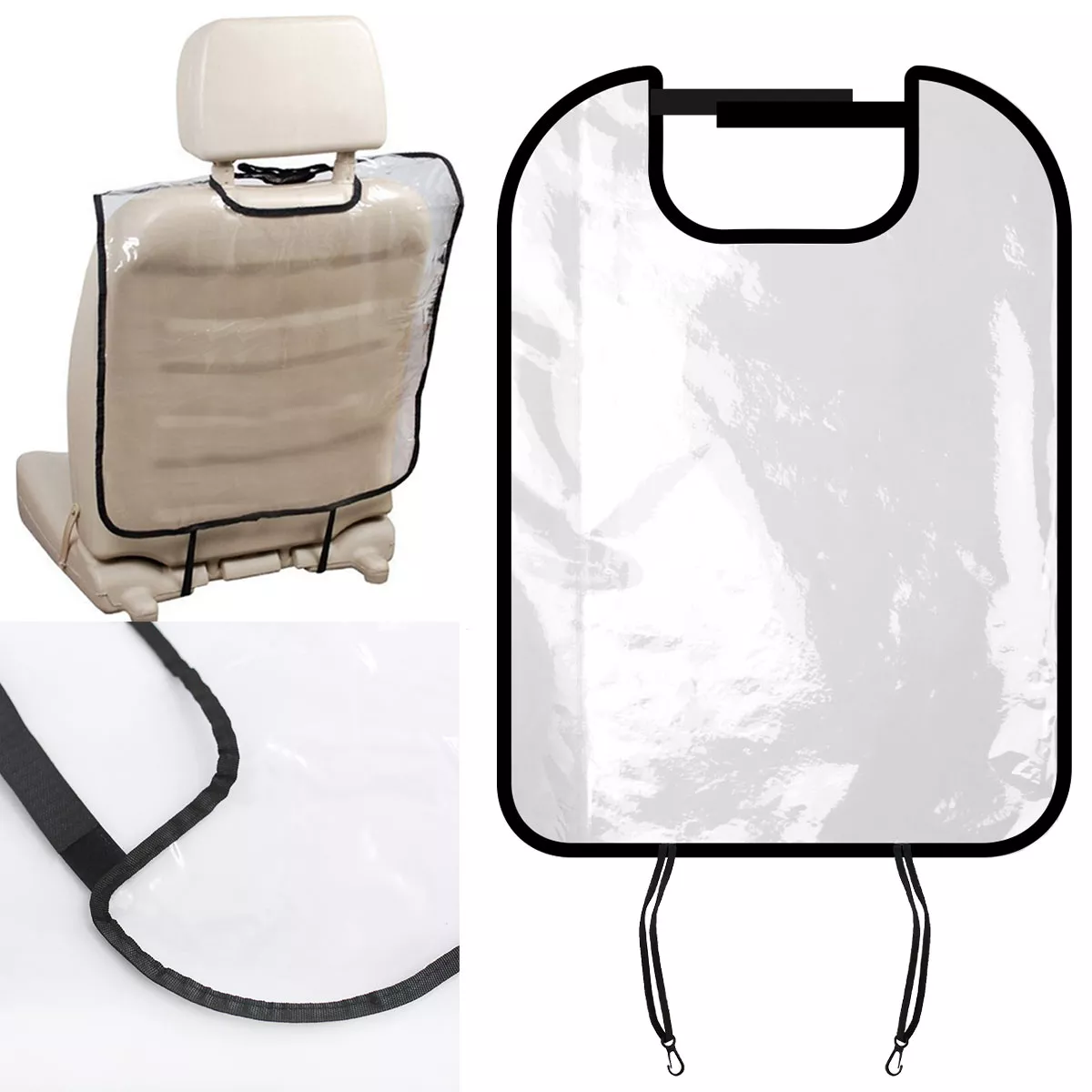 Baby Jem Car Seat Back Protector Cover (Transparent)
