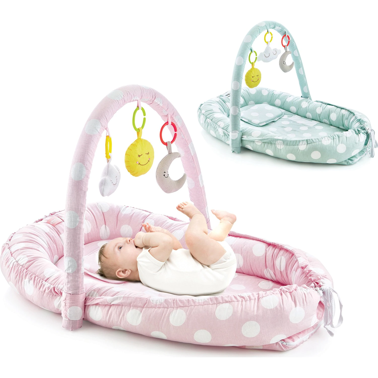 Baby Jem Baby Nest Mom & Dad Bed with Toys