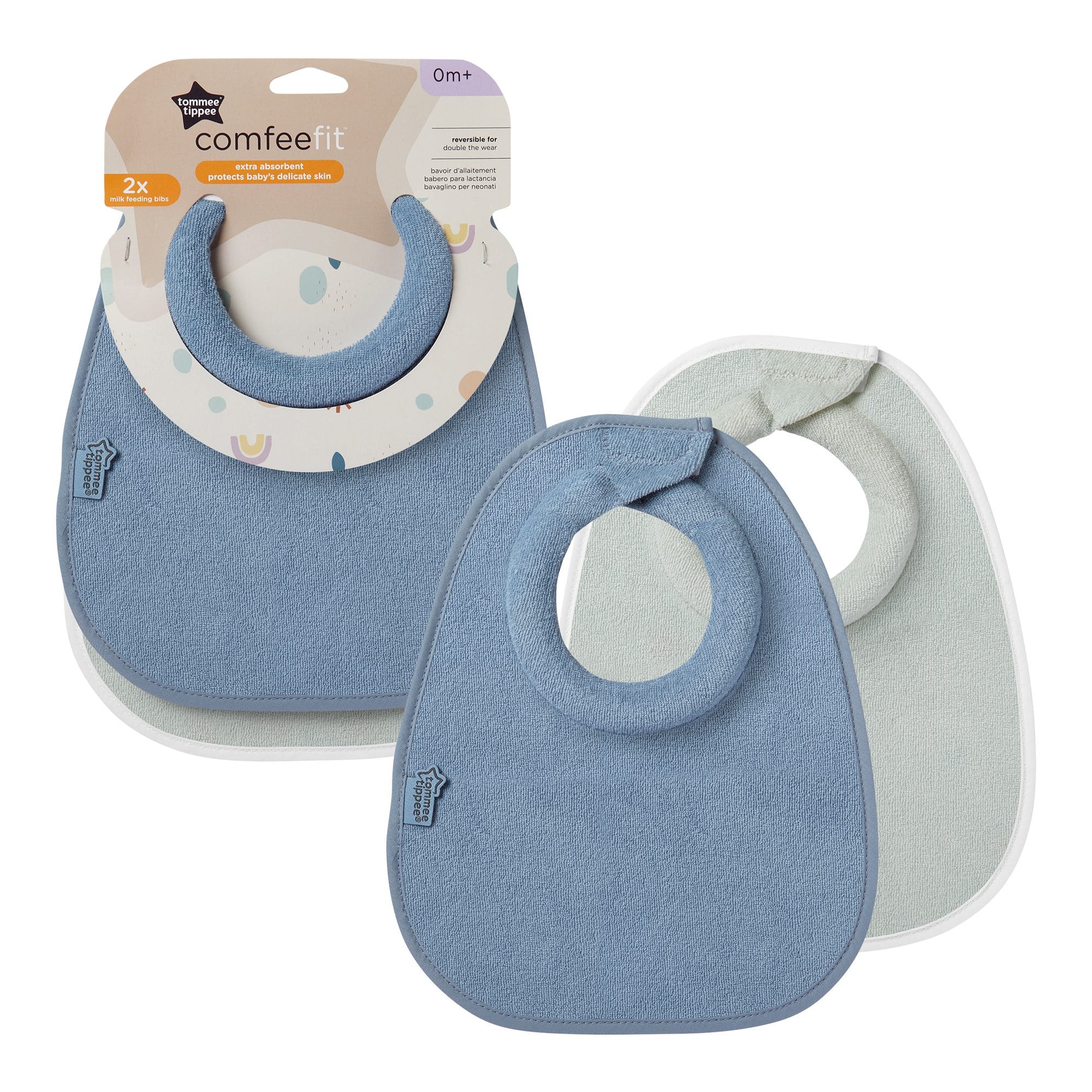 Tommee Tippee Milk Feeding Bib x 2 – Multi Colour
