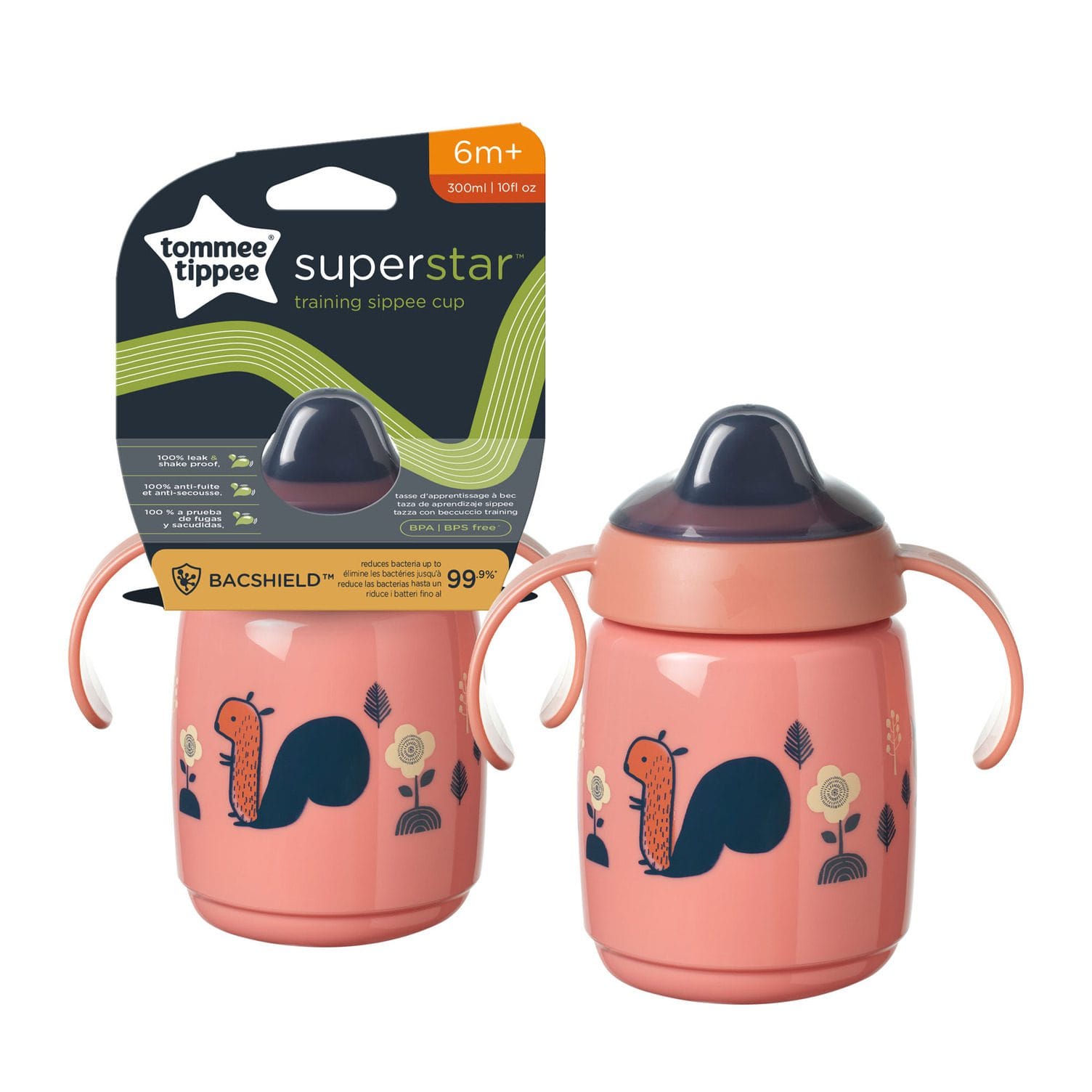 Tommee Tippee Superstar Sippee, Trainer Sippy Cup for Babies 6m+, 300ml