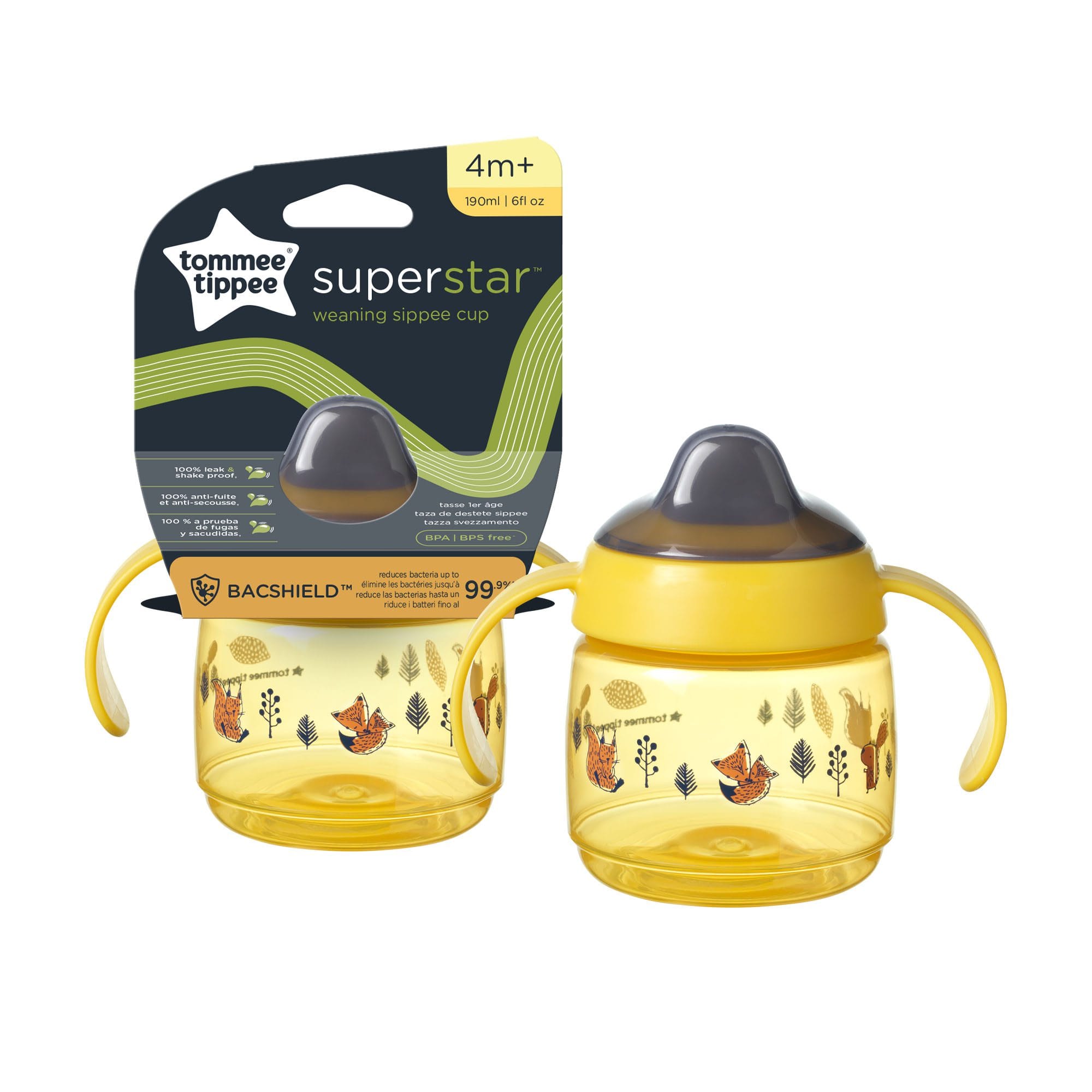 Tommee Tippee Superstar Sippee, Weaning Sippy Cup for Babies 4m+, 190ml